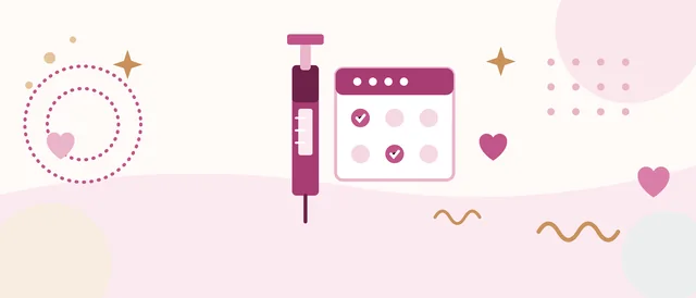 سرنگ واکسن HPV کنار تقویم دوزها، راهنمای واکسیناسیون